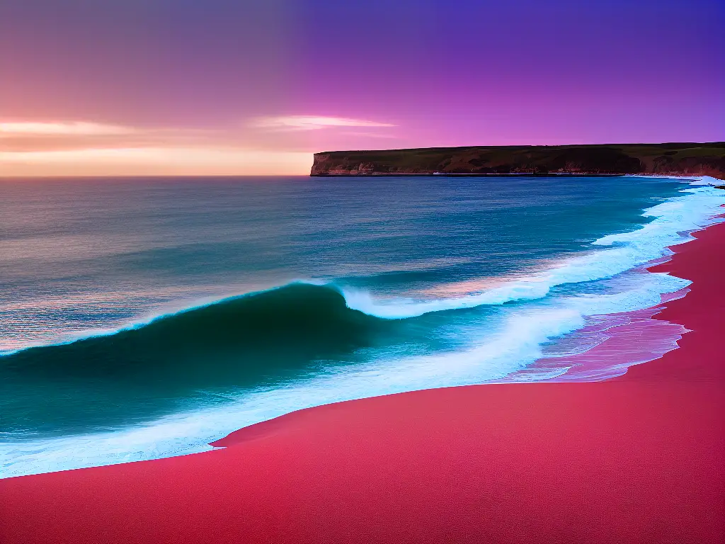 A beautiful sunset at Blacks Beach with hues of orange, pink, and purple in the sky.