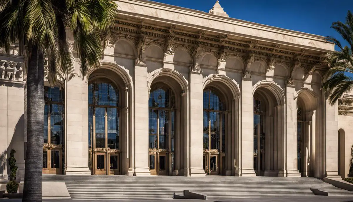 Exterior view of the San Diego Museum of Art, showcasing its stunning architecture and inviting entrance